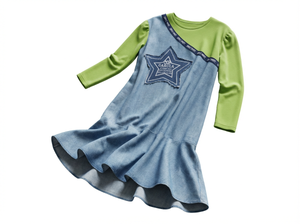 Pe26,200janv Robe en jeans et vert taille unique