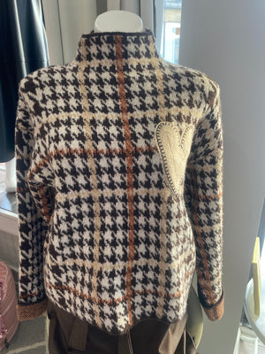 Ah25,30nov Chandail en tricot pied de coq