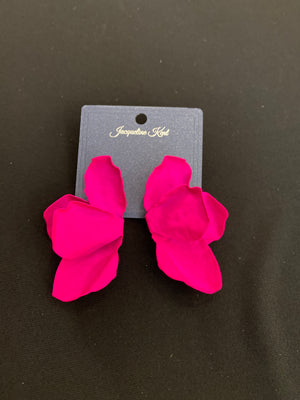 Boucle d'oreilles petales fuschia de Jacqueline Kent JKE572.PK