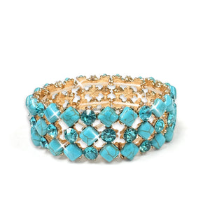Bracelet avec cristaux bleu écume de mer JKB449.SITU