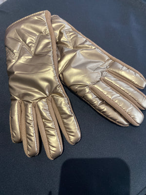 Ah25,408 Gants dorés coussinés