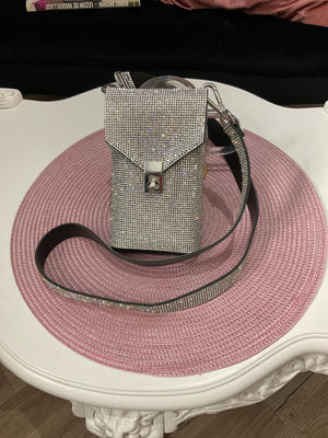 Sac bandoulière argent brillant ( en commande )