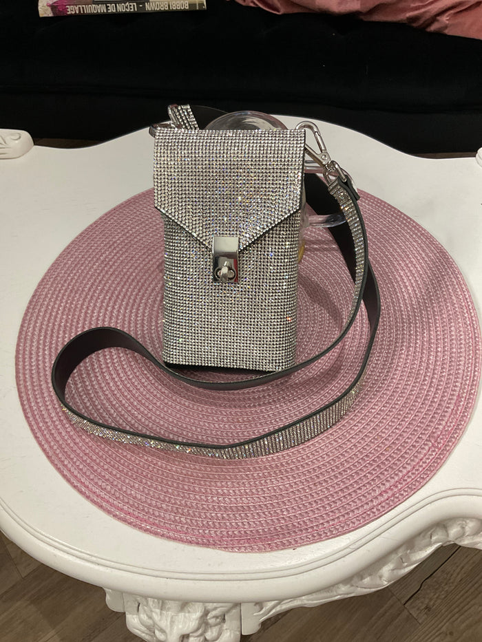 Sac bandoulière argent brillant ( en commande )