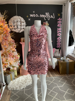 Ah25,22nov Haut rose à paillettes