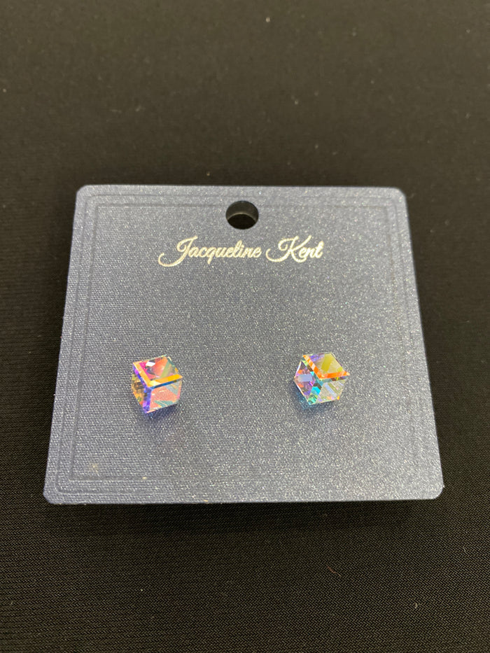 Boucle d'oreilles  cubes iridescents de Jacqueline Kent JKE563.AB