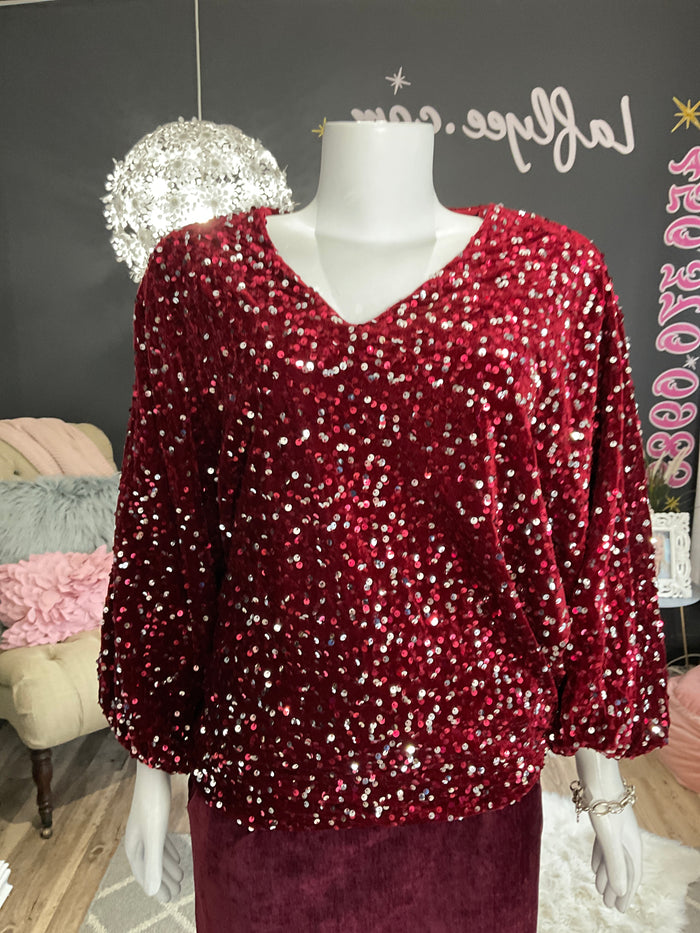 Ah25,8nov Haut bourgogne a paillettes en velours