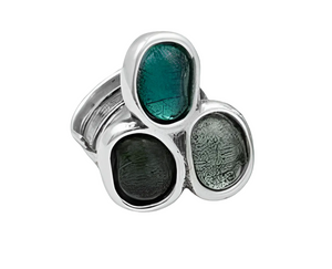 Bague Agata turquoise ajustable Ciclon