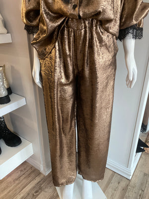 Ah25,128nov Pantalon doré antique