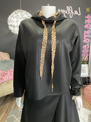 Ah25,15nov Hoodie brun avec léopard