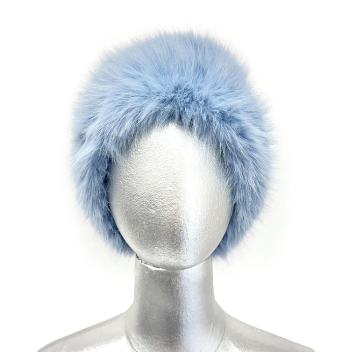 Bandeau en fausse fourrure bleu Jacqueline Kent JKFH101.BL