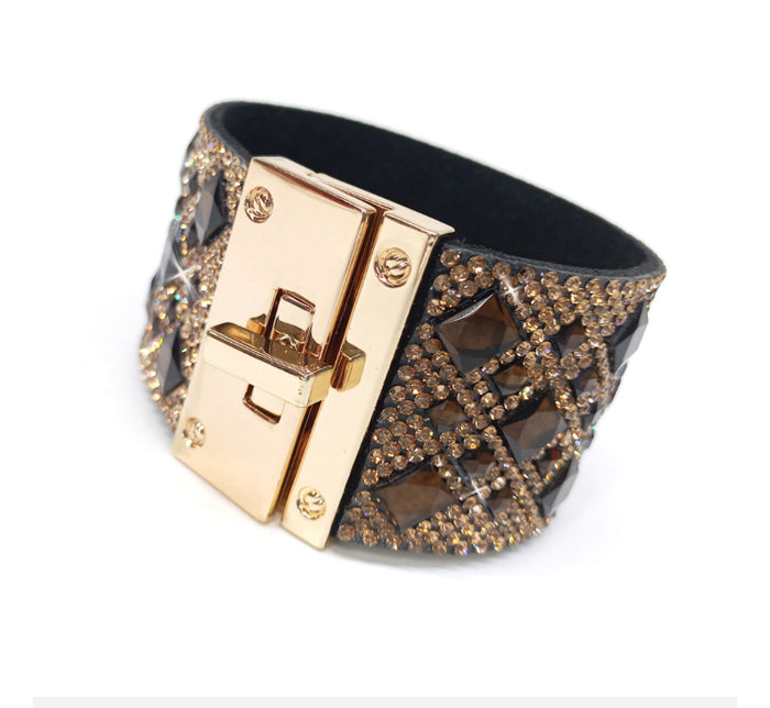 Bracelet en cristal chocolat de Jacqueline Kent JKB393.BK