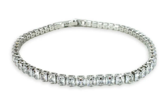 Bracelet tennis argent et cristaux clairs de Jacqueline Kent JKB432.SI