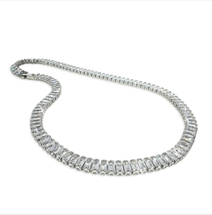 Collier tennis argent et cristaux clairs de Jacqueline Kent JKN669.SI