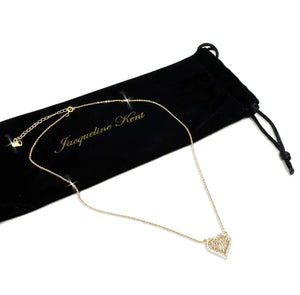 Collier Jacqui doré avec coeur JKN695.GO