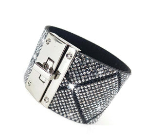 Bracelet en cristal noir et clair hematite de Jacqueline Kent JKB406.HEM