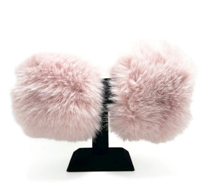 Manchette en fausse fourrure rose pale Jacqueline Kent JKFC103.LTPK