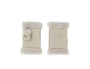 MMC95 Gants sans doigts en mouton beige Mitchie's GLMK01