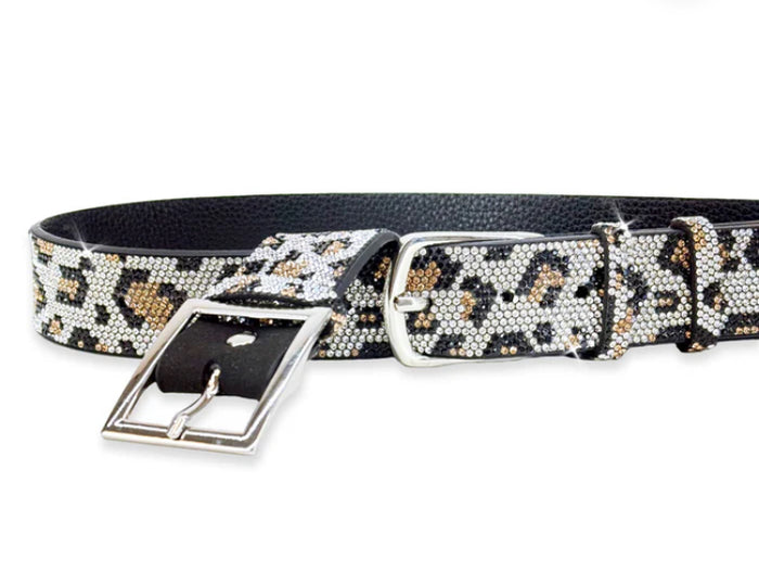 Ceinture de Jacqueline Kent en cristal leopard argent JKBT103.LEPSI