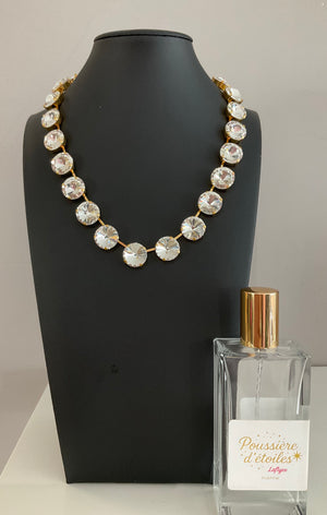 Merx 10 collier doré à cristaux