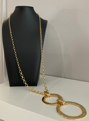 Merx 6 collier doré avec deux larges cercles