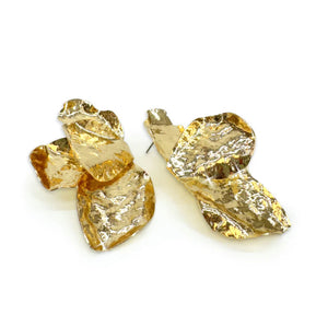 Boucle d'oreilles pétales dorées JKE572.GO