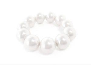 Bracelet Wilma Flinstone perles blanches de Jacqueline Kent JKB302.WH