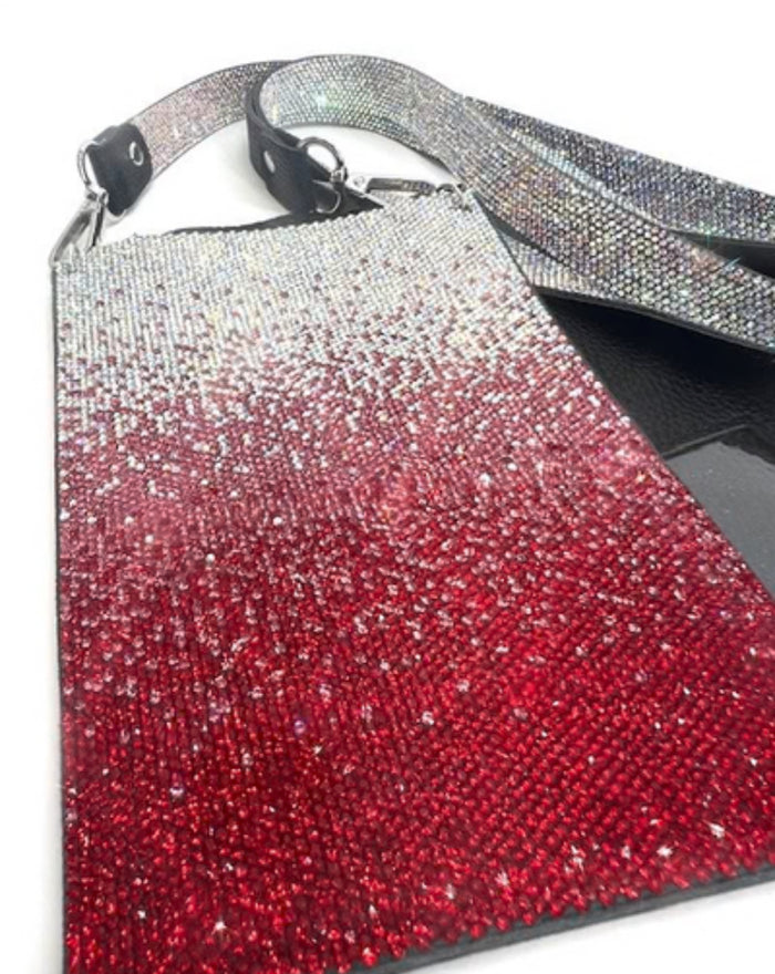 Bourse rouge ombré  pour cellulaire Jacqueline Kent JKBG126.RD