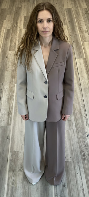 Pe26,401janv Ensemble veston et pantalon beige et crème taille médium à très grand