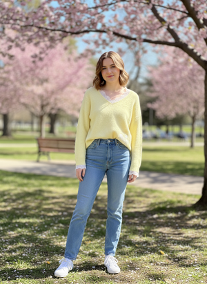 Pe26,20mars Haut jaune avec cœur