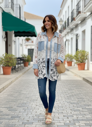 Pe26,32mars Chemisiers en broderie avec poches