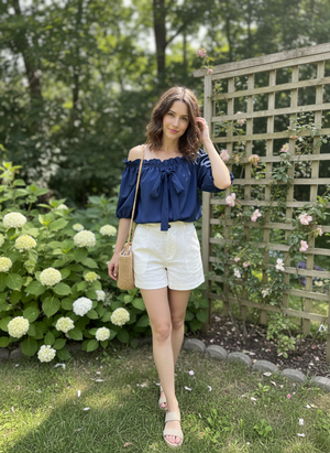 Pe26,40mars Haut bleu avec boucle