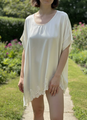 Pe26,42mai Haut satiné blanc cassé