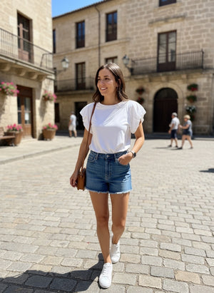 Pe26,57mai Haut blanc sans manche