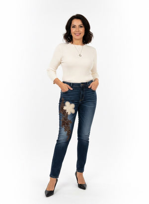 Ah26,121aout Jeans avec appliquer