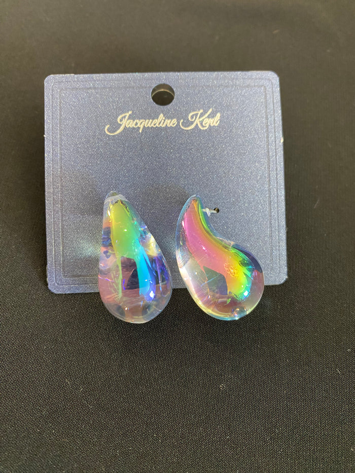 Boucle d'oreilles gouttes iridescentes de Jacqueline Kent JKE565.LTBL