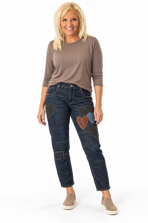 Ah26,117oct Jeans avec appliquer de cœur