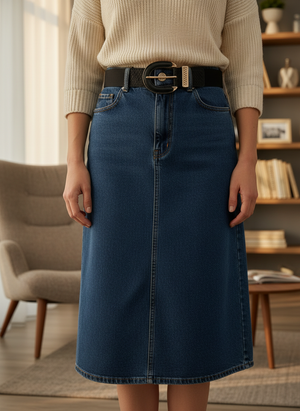 Ceinture élastique noire avec boucle dorée