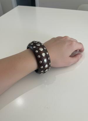 Bracelet Tom & Eva en bois mocha et studs #4