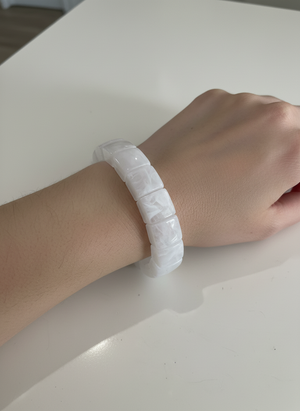 Bracelet Tom & Eva blanc nacré #7
