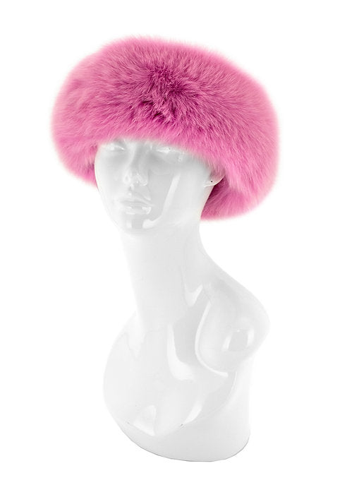 MMC172 Bandeau pink limonade en fourrure de renard HB100F