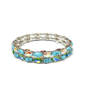 Bracelet sirene avec cristaux bleu écume de mer JKB446.SITU