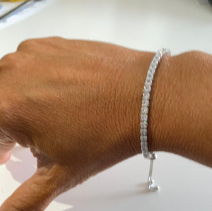 MERX 2492b Bracelet style tennis argent ajustable